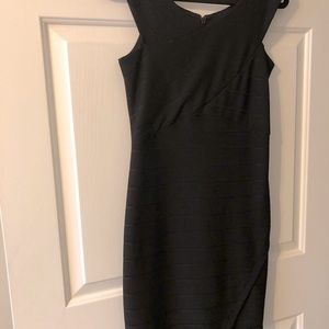 Bebe Bodycon Black Stretch Dress Sz 6